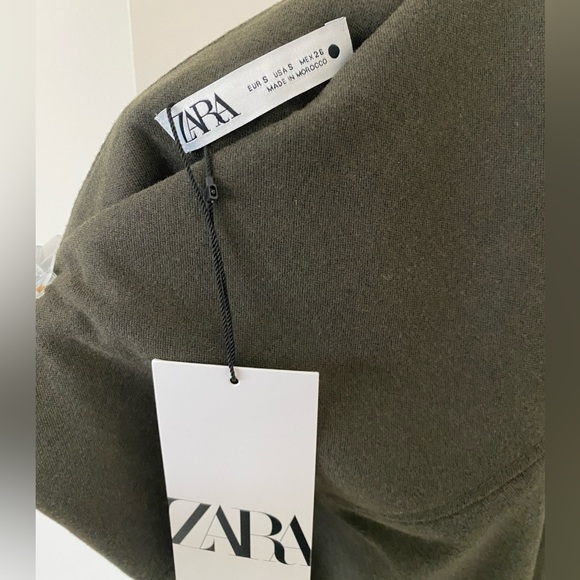 Zara Brand New Limited Edition Olive Midi Skirt - Picture 8 of 12